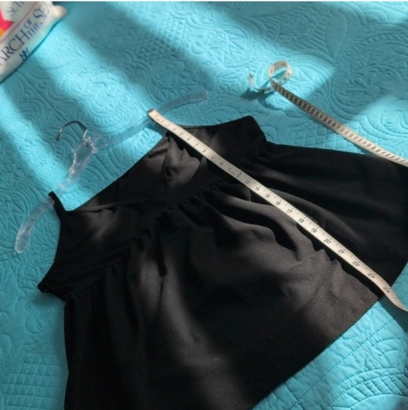 Spring Top Black Knit Camisole Spaghetti Strap Tank Top Large Cami - Picture 8 of 9